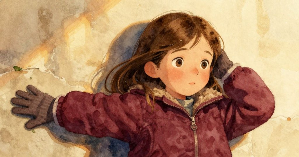 Flora在日光牆邊靜坐,望著閃亮石縫,神情平靜,結束遊戲後流露出溫暖反思