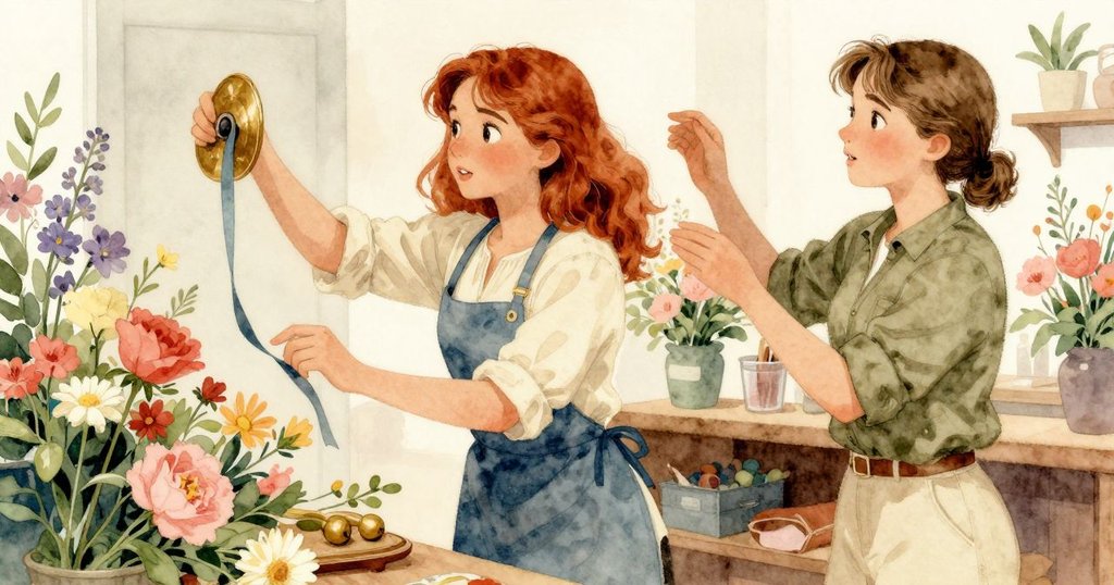 Unity與Zinnia協力合作抓住飛旋絲帶,臉上流露決心微笑,現場溫馨而充滿活力,情節向高潮轉折。