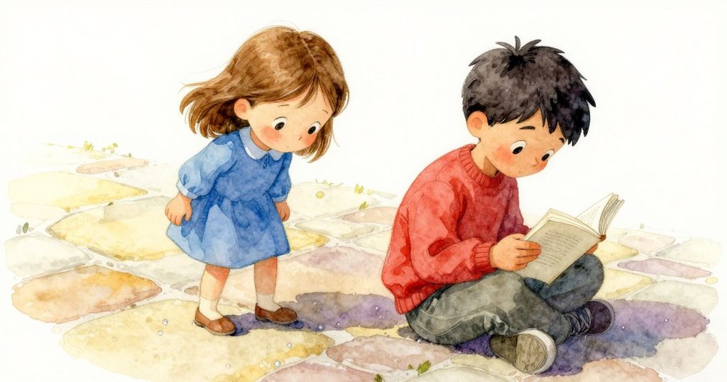 Tamsin的腳步輕觸暖石,細膩展現水滴痕跡,捕捉晨光與地面紋理之美