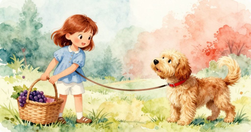 克萊歐迅速調整繩索穩住晃動籃子，用手輕推葡萄，現實與幻想交疊，情境動感柔和