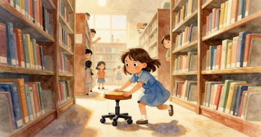 Mid-Air Books in the Afternoon Light