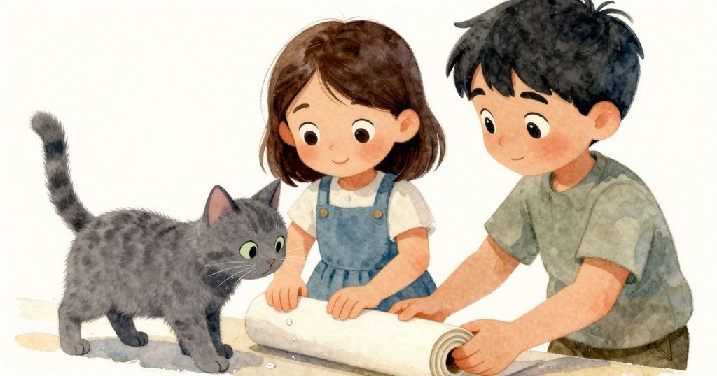 Zara伸手抽取內捲乾紙，紙上精緻水滴閃耀光芒，近距離呈現手部動作與細膩工作質感，充滿溫柔專注