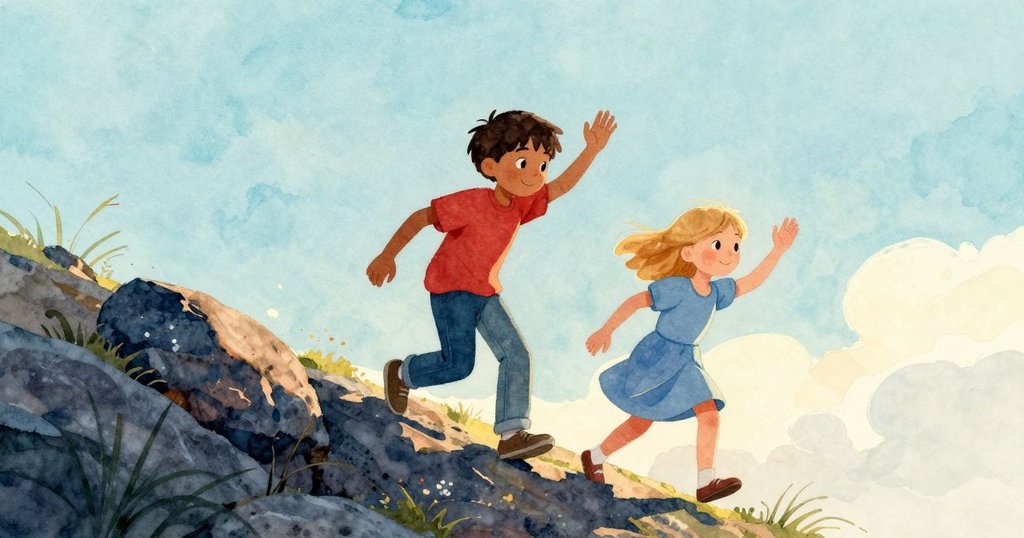 萊夫與史黛拉在微風中揮手告別，踏出石堆現場，畫面充滿寧靜滿足與未來計劃的期待