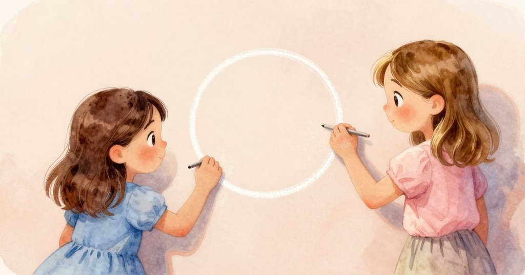 Viola的手專注地揮動粉筆,在牆上畫出鮮明圓圈,粉筆灰微散,顯示出創作的專注與細膩。