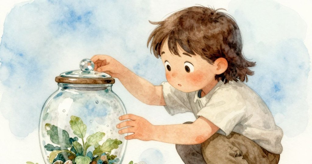 科萊特眉頭微蹙，專注調整玻璃瓶蓋，滴水霧氣盤旋其上，畫面近拍展現出內心掙扎與決心