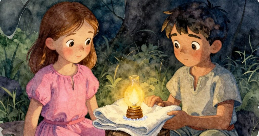 摺疊的亞麻布特寫，折痕中閃爍著鹽晶，溫暖燈光照亮細節，象徵精心手藝的重要性