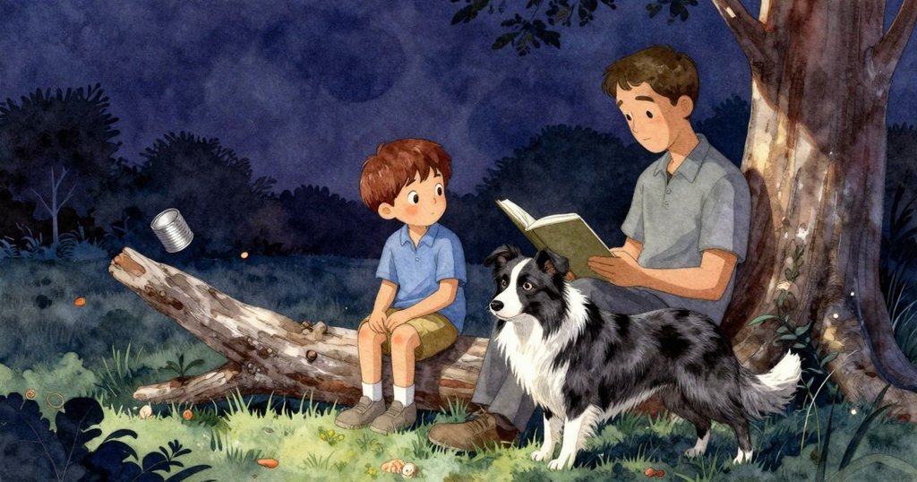 故事尾聲中，Quinn注視後院金屬蓋與螺旋貝殼靠近，樹皮上光影蕩漾，暗示未完待續的奇妙旅程