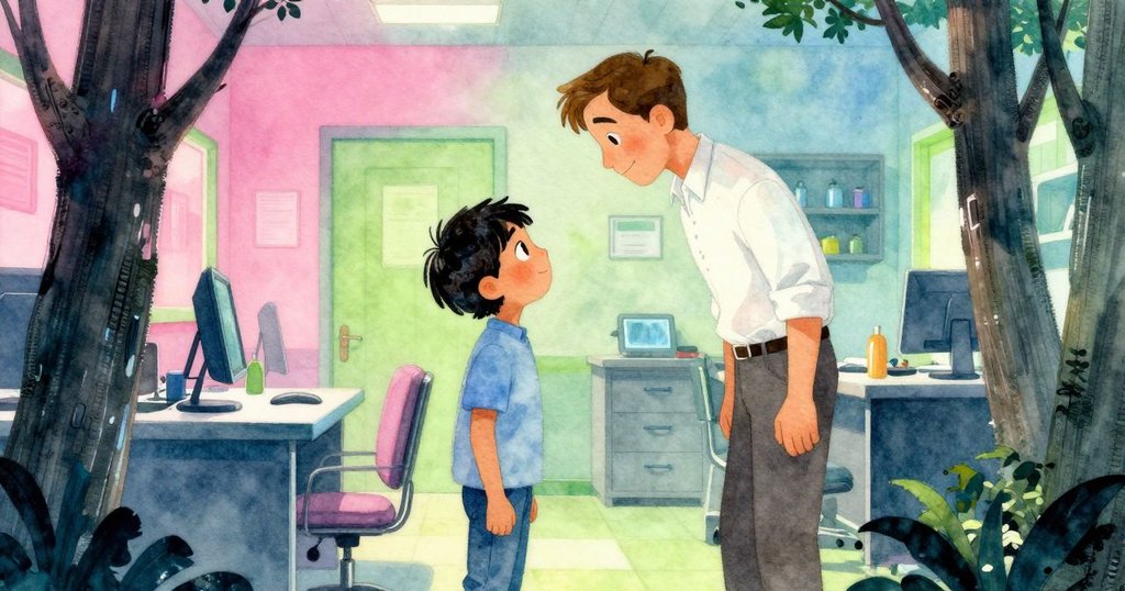 約克與導師福雷斯特相會互點頭示意，室內溫暖氛圍中共同面對挑戰，感情融洽