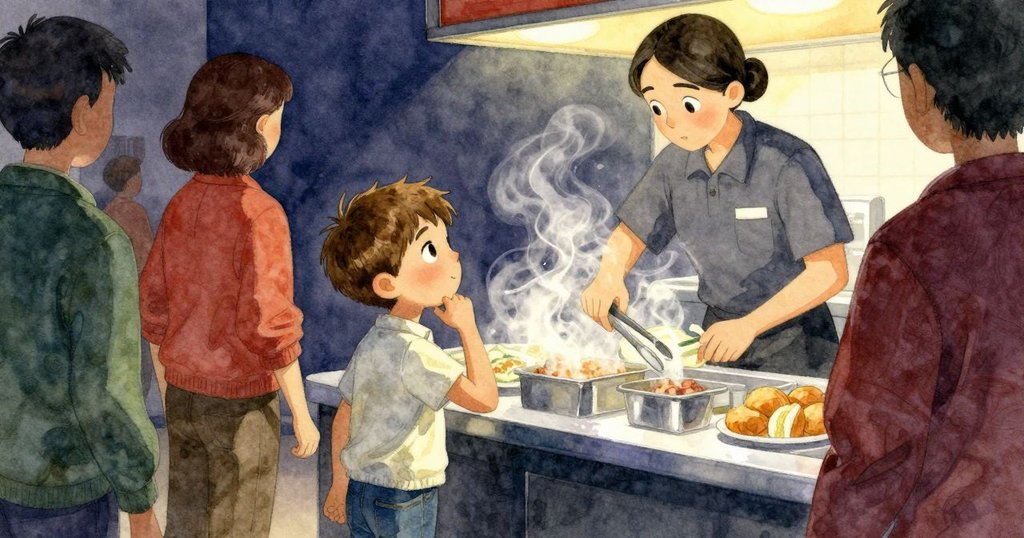 尼爾與顧客同框，入口鈴聲響起，員工用夾子操作甜點，蒸氣氤氳，現場熱鬧歡快。