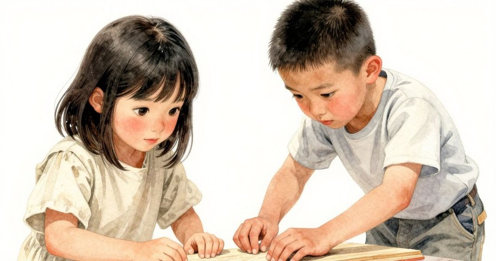 Suki手輕觸木板,鉛筆線隱於飛舞木屑中,細節展現隱藏曲線,神情專注,充滿探索情懷。