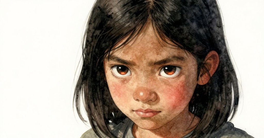 Opal專注將銅筆對準棉布，近鏡頭展現其期待神情與細膩操作，燈光強調面部表情