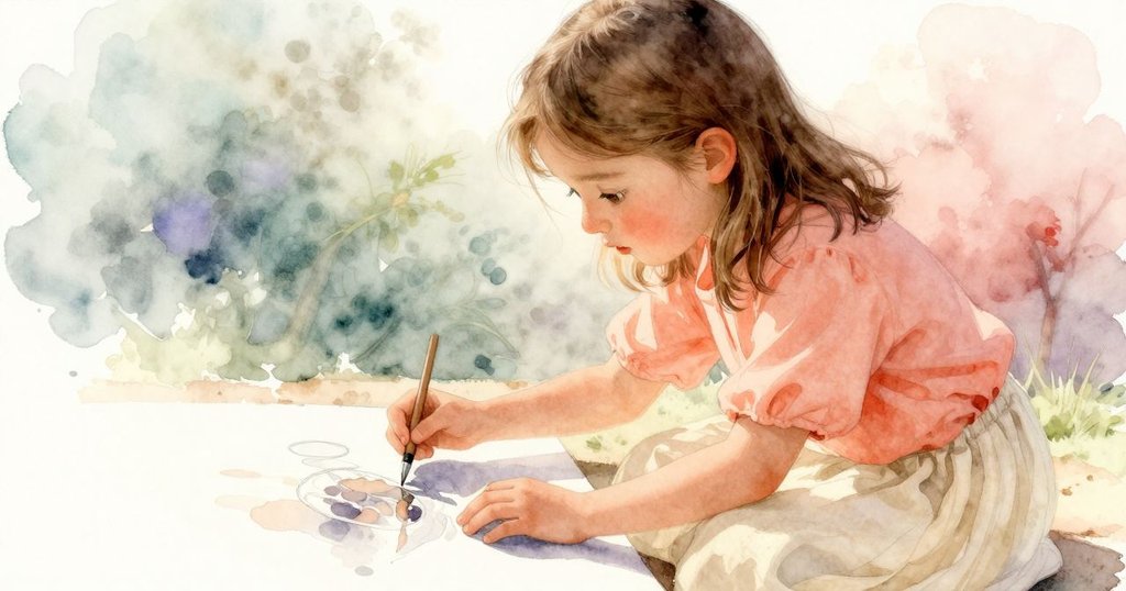 曙光仔細查看被水滴模糊的草圖本，細膩倒影呈現獨特畫面，臉上流露出驚奇和思索