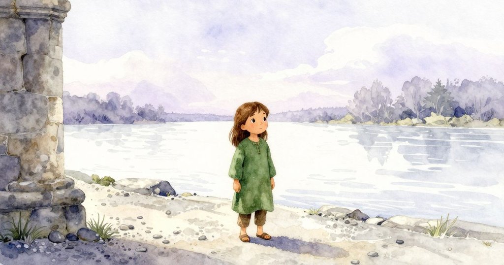 Darla回憶起之前層層疊起石頭的時刻，古老石柱投下長長銀影，碎石間瀰漫著溫柔的懷舊意境