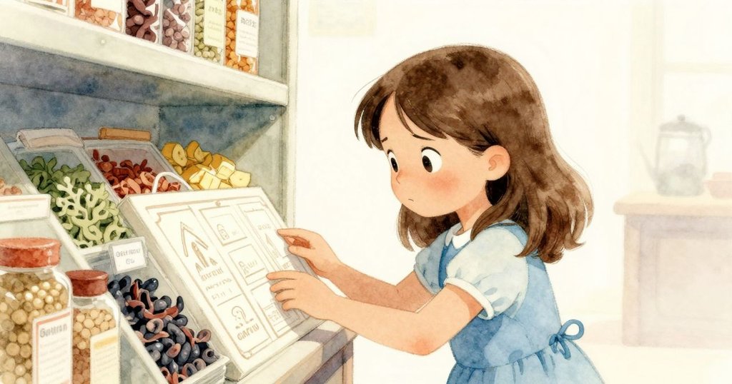 Ilsa凝視香料櫃上細微雕刻,回憶湧現市場往事,柔和光線營造溫馨懷舊氣氛