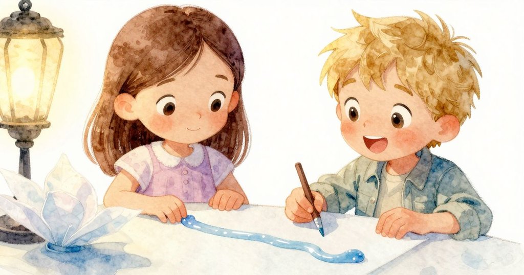 霍莉手指間夾持發亮膠水線,細膩調整燈籠面板,溫暖燈光突出手部細節與材質