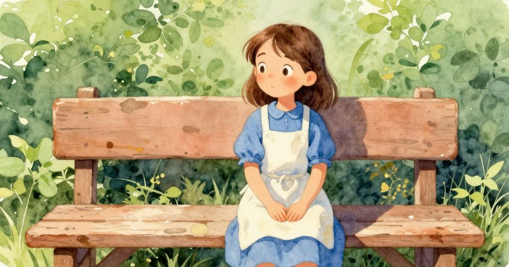 克拉拉細看雕刻台上歷史痕跡與油漬，手中安置木棒，神情平靜中帶著回憶。