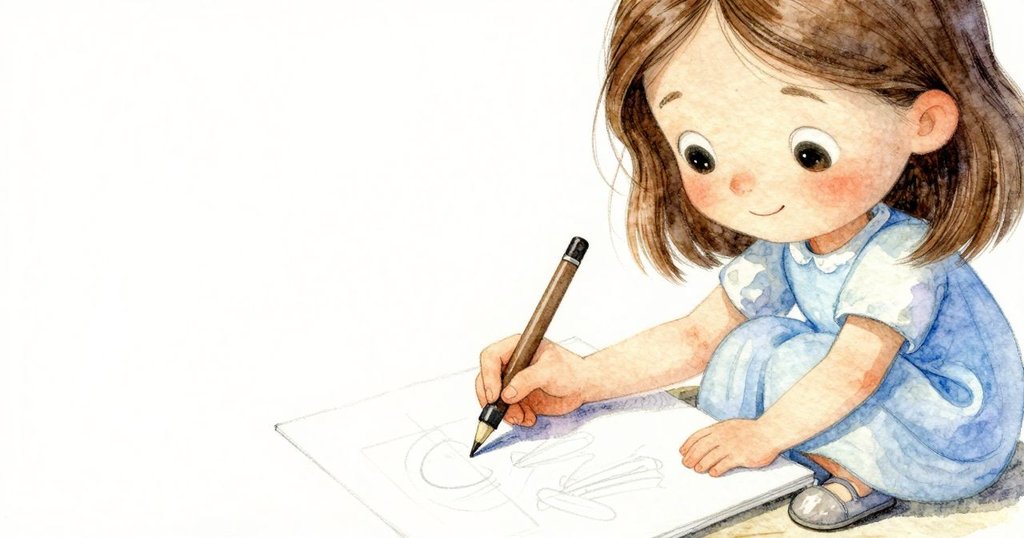 布萊斯專注於打開素描本重新繪製知更鳥，溫柔手勢勾勒清晰輪廓，背景柔和光線襯托筆痕