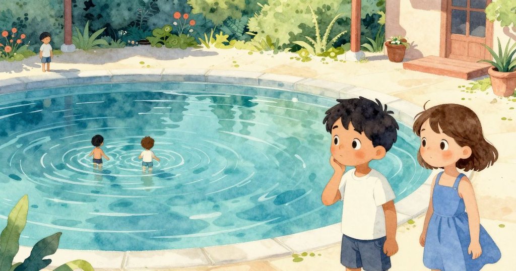 全景展現庭院水面逐漸退去,佐德與阿黛在廣闊環境中默默欣賞作品,結局寧靜美好