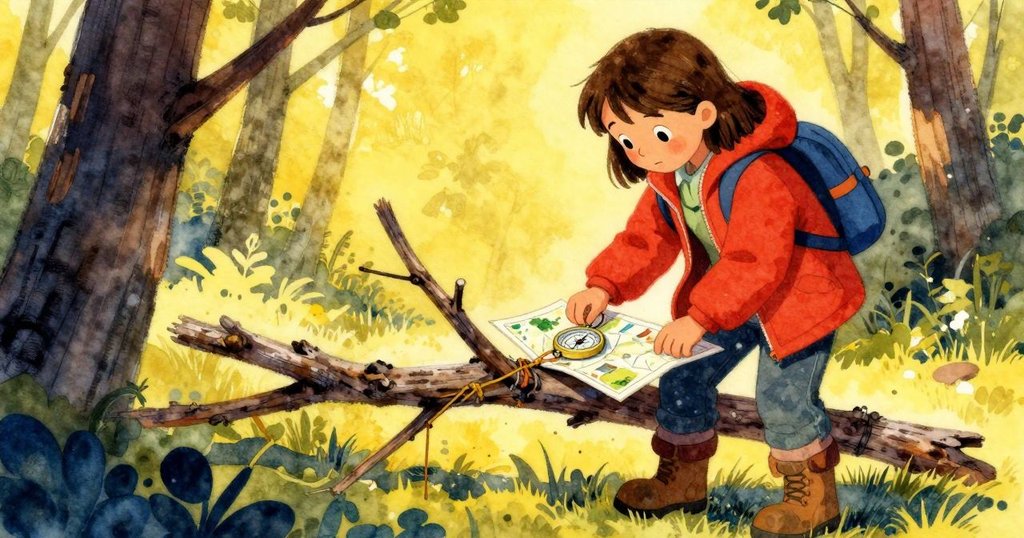 萊拉比對樹枝與黏土,巧妙綁紮以固定方向,現實與想像交織展現解決問題的智慧與創造力。