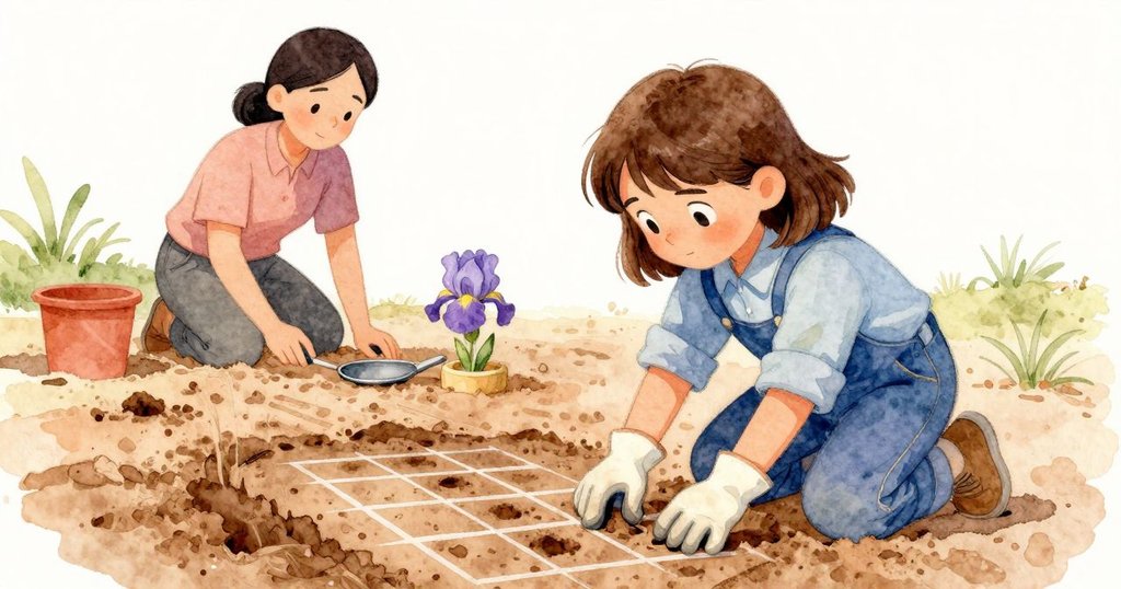 艾莉絲在C-4格上認真作業,背景中老師提醒清理工具,時間從清晨過渡到午前