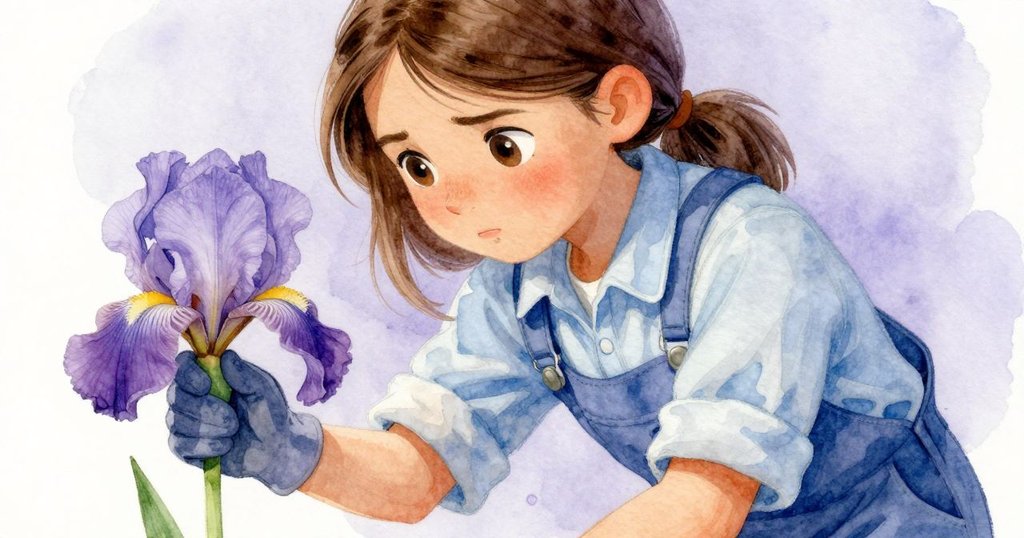 艾莉絲神情專注,用軟毛刷輕掃粉筆塵,臉上流露出堅定與些微猶豫的情感