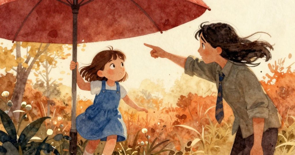 風吹動樹冠,鬆散的領帶拍打在柱子上,老師急切指向,六月正爬起動作緊張