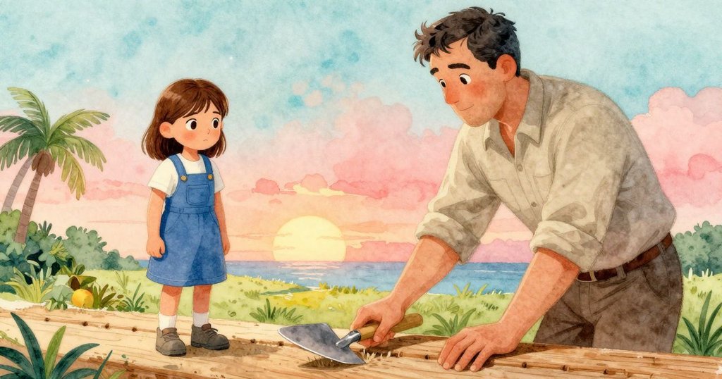 靜謐中，水流輕脈動過封口縫隙，工具靜懸，象徵著木與水之間恢復的和諧與堅韌。