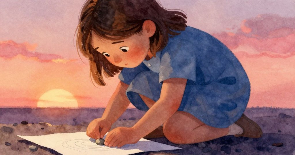 菲伊專注檢查成果,使用石頭紙鎮穩報紙試驗,面部呈現堅定與猶豫,細節豐富情感流露