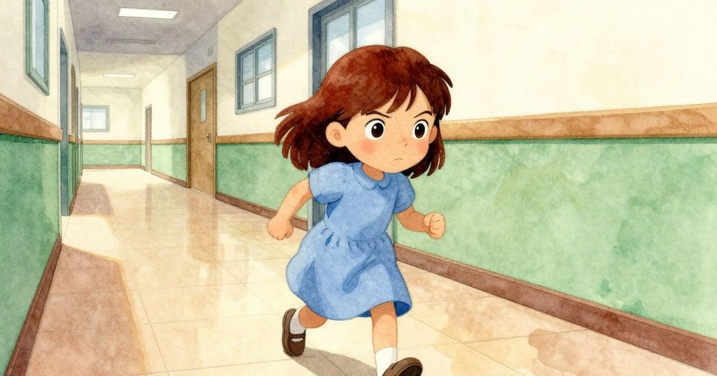 雅拉微微轉身望向走廊，腳步聲從瓷磚地板傳來，診所內人潮湧動，氣氛略顯緊張