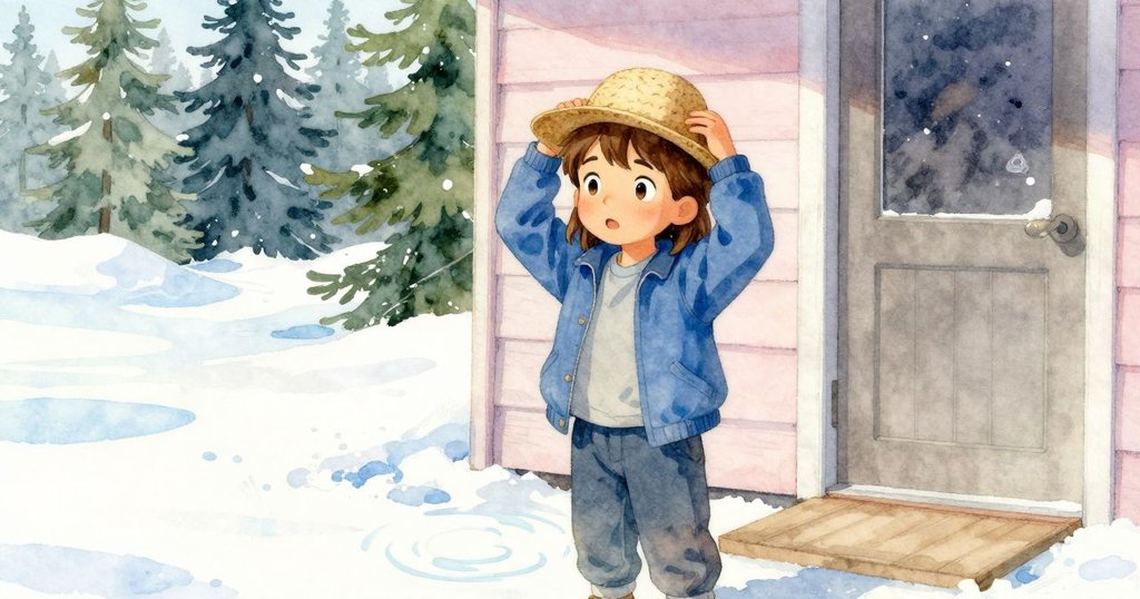 林登以袖子勾住草帽，面帶微笑呼喊著「這裡！」，伴隨著輕柔水波，走向溫馨的後門，完成一天的冒險。