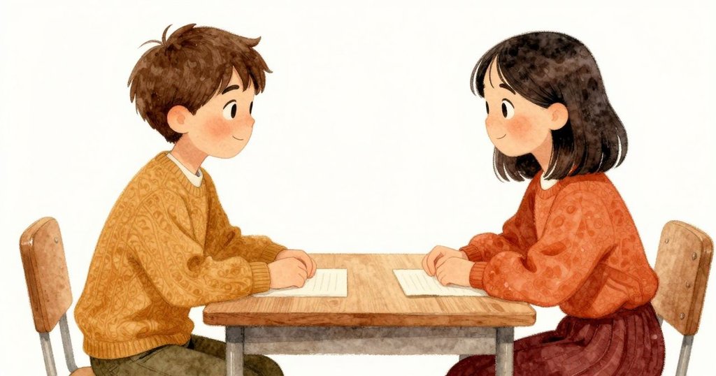 卡雅滿懷好奇輕聲讚美，達比笑著調整搖晃的物件塔，兩人共享寧靜又充滿決心的溫暖時刻。