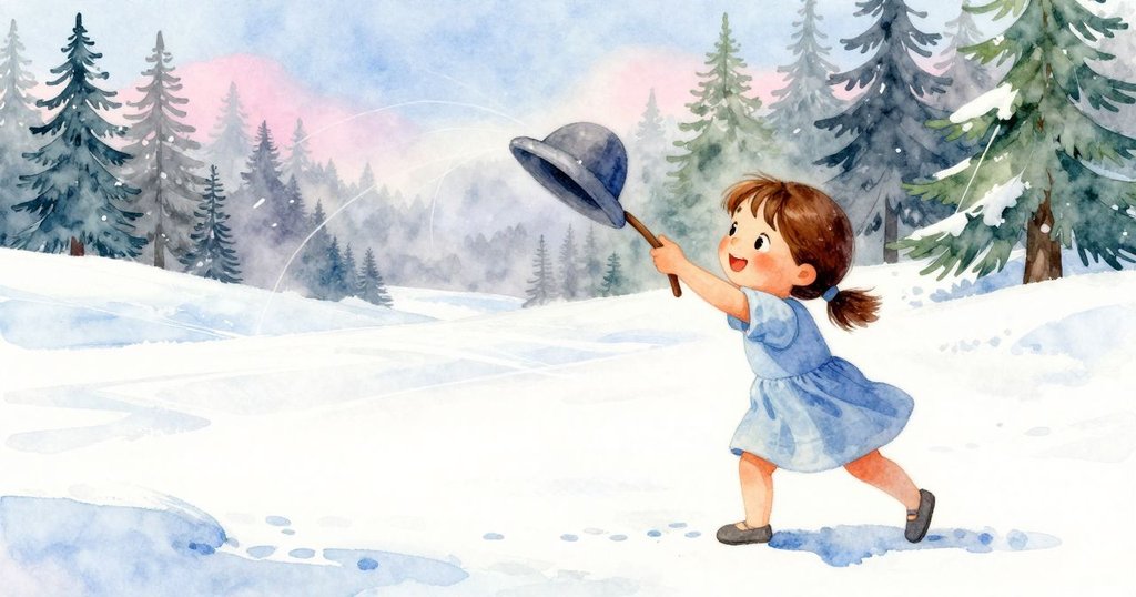 Tess分屏畫面中,一邊用棍子輕推帽子,一邊拋出線圈,動作細膩展露堅定與創意,捕捉冒險瞬間。