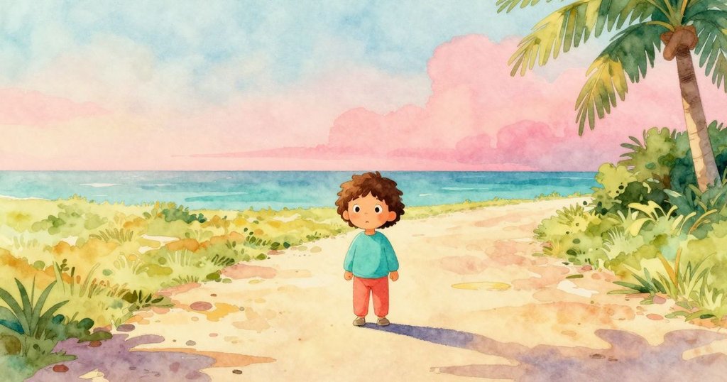 主角走上陽光小徑，面向遠方新希望，背景中隱約可見斑駁狐狸彩繪，展現冒險精神