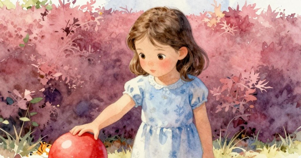 Wanda發現玩具虎旁邊有鮮紅的球,滿懷喜悅伸手觸碰,畫面中展現互動與驚喜,故事達到高潮