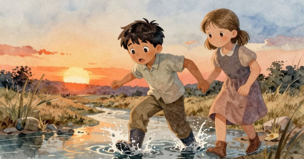 Dashiel與Wanda在緊張瞬間對視,水流洶湧噴濺,兩人心中充滿執著與反思。