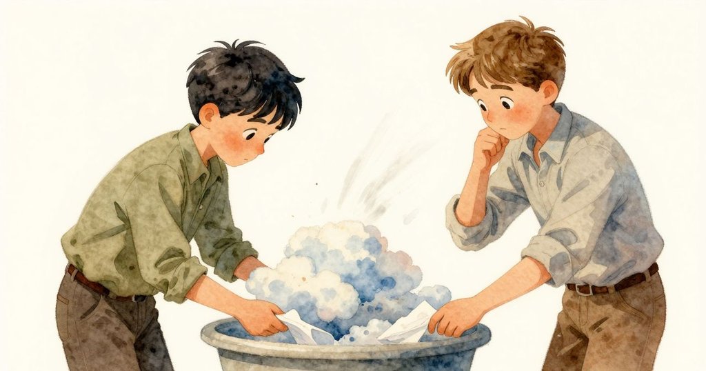 Dashiel 與 Forrest 面向變幻雲層交換默契點頭，氛圍由溫暖轉為柔和冷光，敘事進入轉折