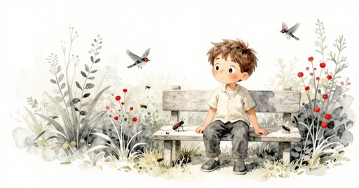 A Twig Taps the Garden Gate