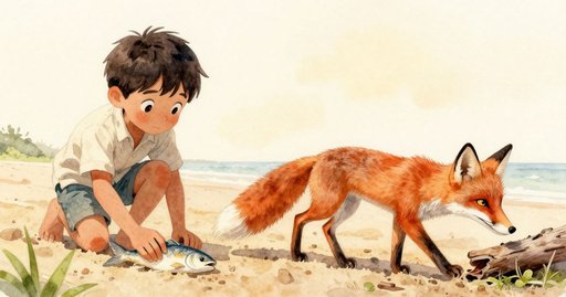 Sand Fish And Curious Fox