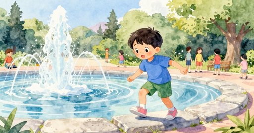 Ball Rolls Out From Hedge