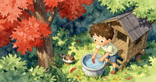 The Red Feather Slides Away