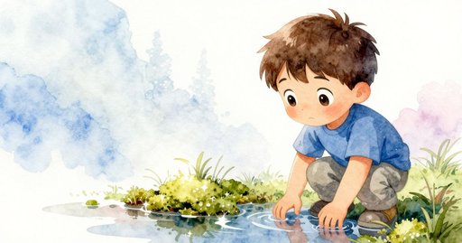 Moss Island in the Garden Puddle