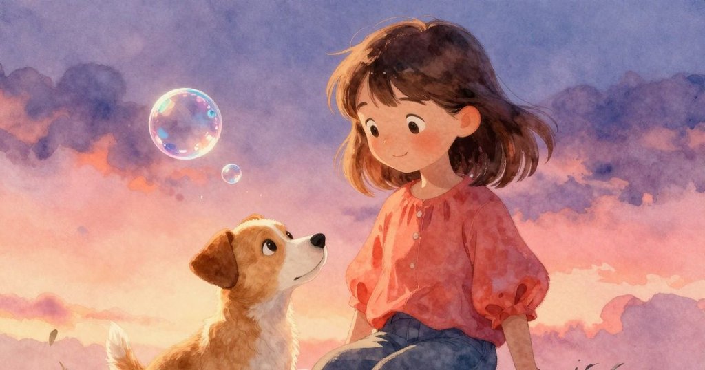 近距離呈現藍杯杯緣, 水珠閃爍, 一個肥皂泡緩緩飄過, 使用水下朦朧效果, 氣氛夢幻柔和