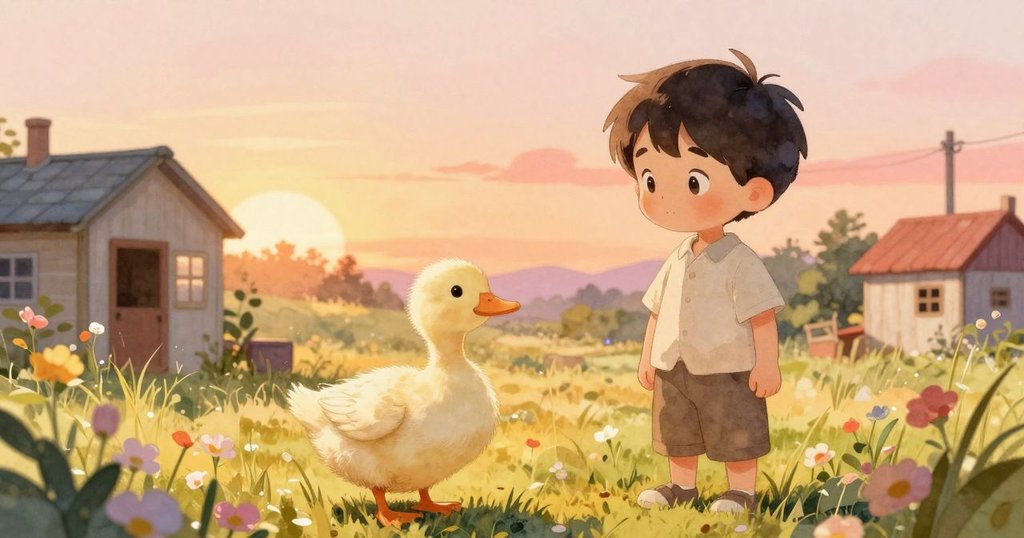 院子展現夏日豔陽,花床鮮豔、高草搖曳,小辦公室與農場商店靜謐佇立,氛圍溫暖生機勃勃