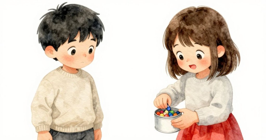 Keane的手正在仔細打開裝有彩色蠟筆的盒子，溫馨室內環境中展現專注與探索