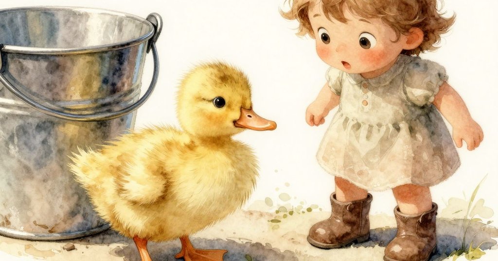 金屬水桶及木製支架在溫暖光線中細節分明，螞蟻築成沙拱，展示故事中關鍵物件的互動