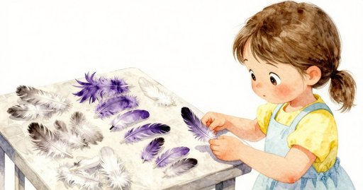 Pink Flower Drops on Feathers