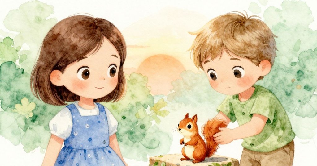 Gwen 的雙手輕舉刻有松鼠圖案的積木,細節清晰,光線柔和,展現專注與溫暖情感