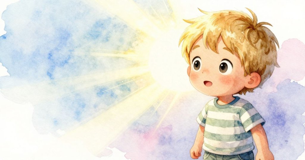 柯賓臉部特寫, 眼中流露出驚奇與欣喜, 室內柔和光線中展現探索新晨光的瞬間