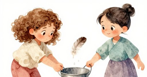 Feather, Fence, and Dripping Bucket