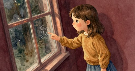 Raindrop Line on the Foggy Window